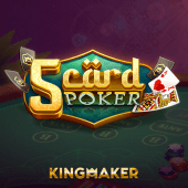 5 Card Poker hand layout on Super Ace App