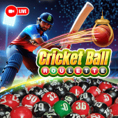 Cricket Ball Roulette live wheel on Super Ace App